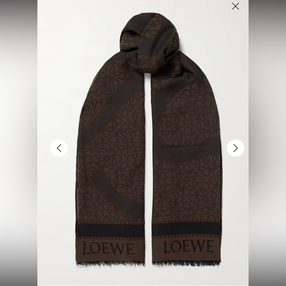Loewe Paula’s Ibiza Brown Cotton Scarf, Sarong, or Pareo - Picture 3 of 5